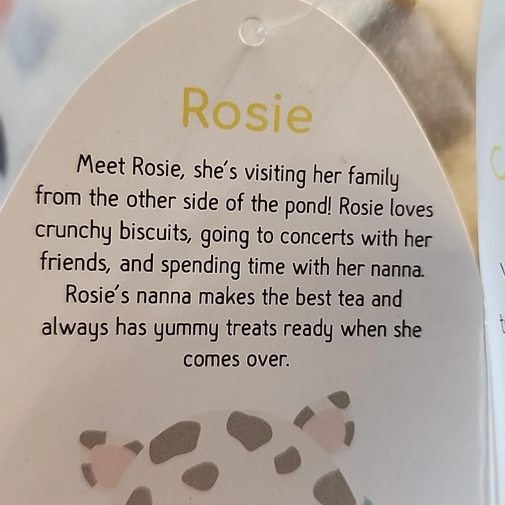 NWT Squishmallows Rosie The‎ Cow Easter Squad
